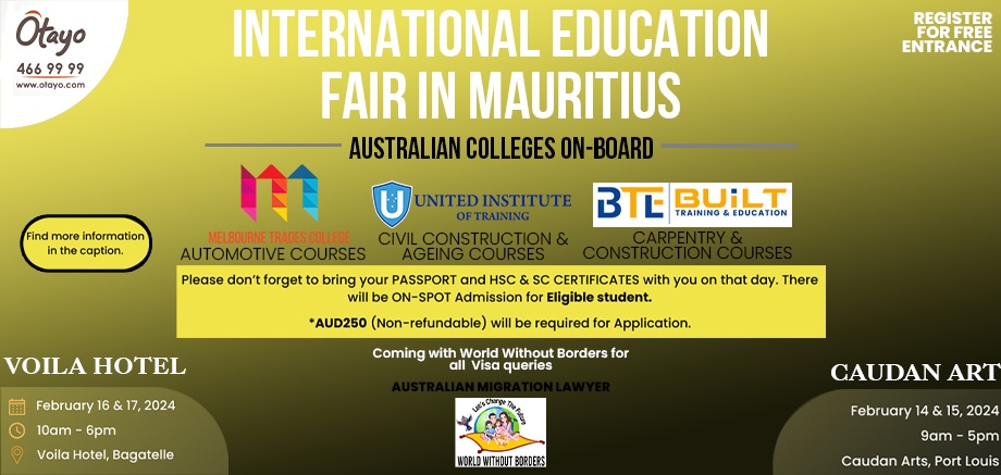 International Education Fair in Mauritius – Voila Hotel Bagatelle slider image
