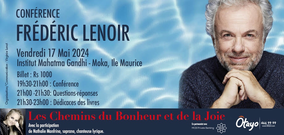Conférence Frédéric Lenoir slider image