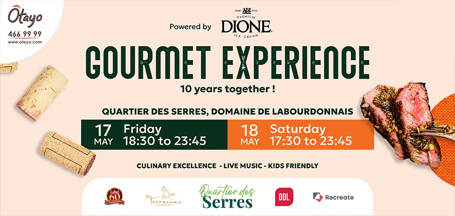 Gourmet Experience 10 Years Powered by Dione – Friday 17th May slider image