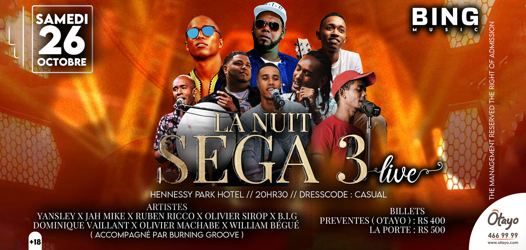 La Nuit Sega 3 Live slider image