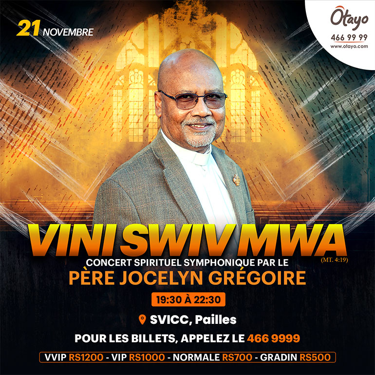 Vini Swiv Mwa – Concert spirituel symphonique par le Père Jocelyn Grégoire