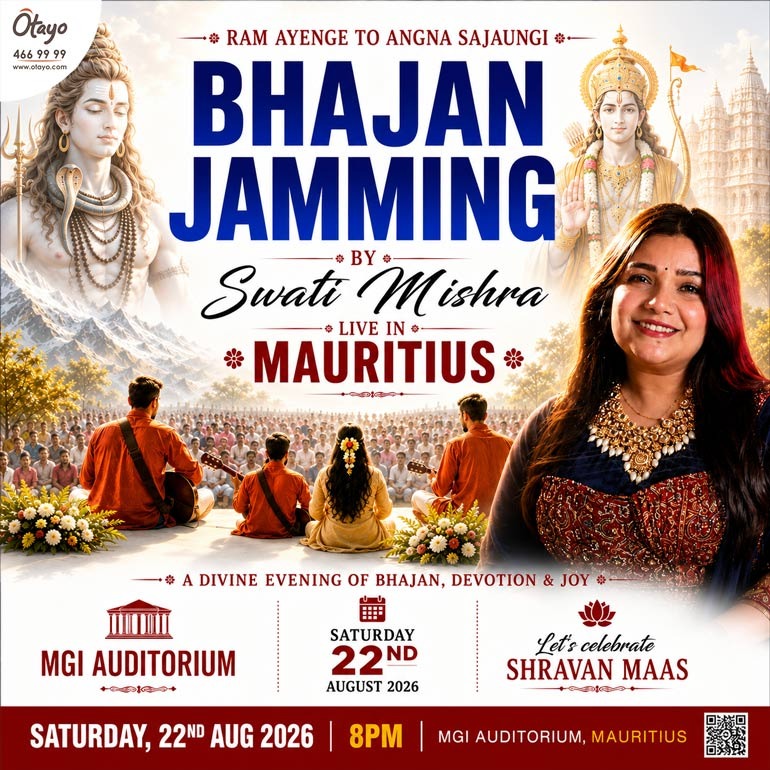 BHAJAN JAMMING BY Swati Mishra Live in Mauritius