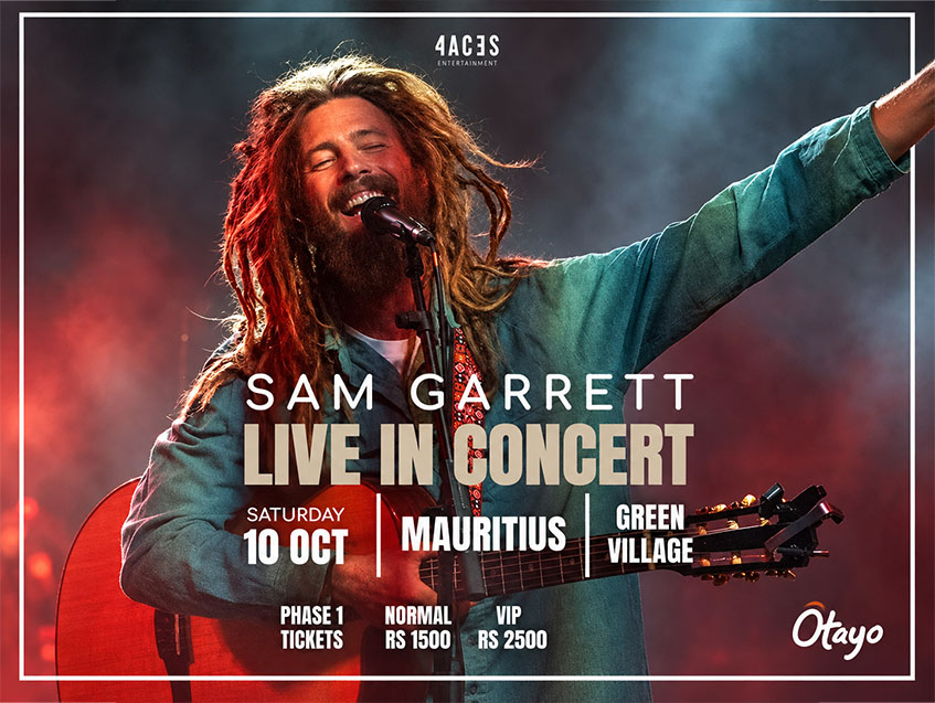 Sam Garrett à Maurice : un concert entre folk, reggae et spiritualité
